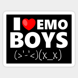 I LOVE EMO BOYS Magnet